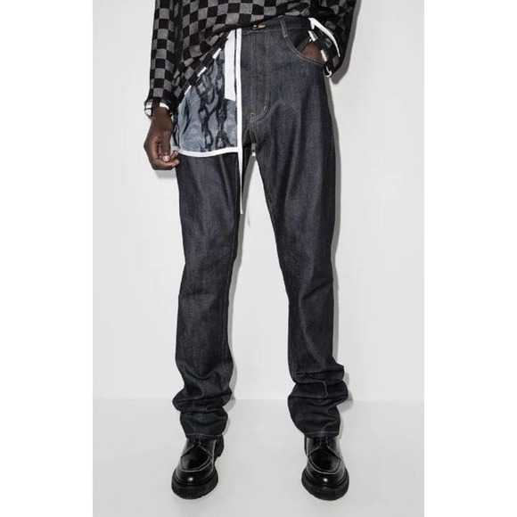 Sulvam Long Leg Flare Selvedge Denim Jeans